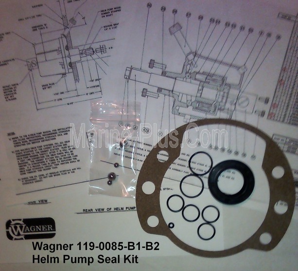 Wagner 119-0085 B1-B2 Helm Pump Seal Kit (New) NOTE: CUT Gasket in Picture NOT Included ... Gasket Material IS Included to CUT Your Own!