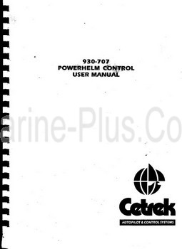 CETREK 930-707 Powerhelm Control User Manual (1991) (Stock Photo)