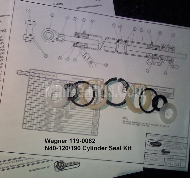 Wagner 119-0082 N40-120/190 Hydraaulic Cylinder Seal Kit (New) ... STOCK Photo