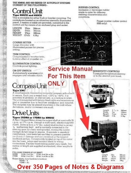 NECO MK692 Mechanical Drives 17DR8 and 35DR8 Service Manual (Raytheon Marine Company) ... Custom Copy