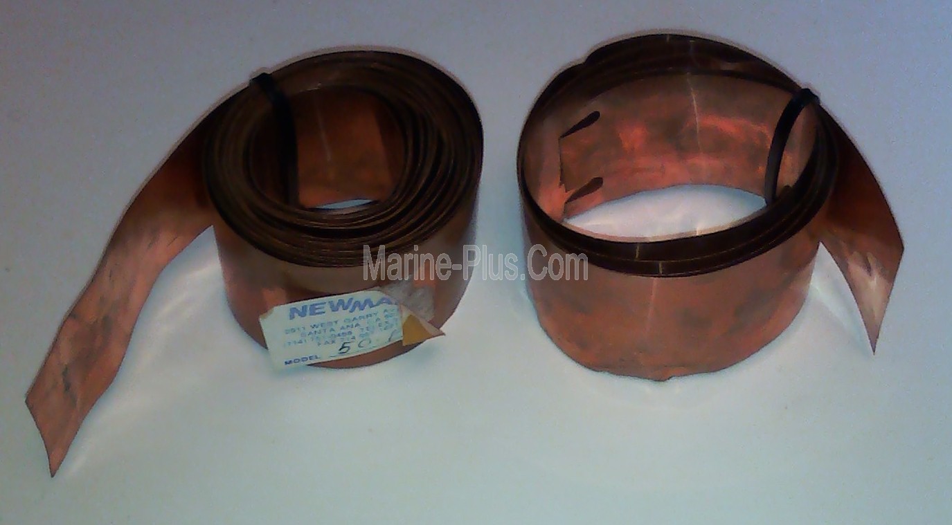 NEWMAR Grade 2" Wide X 18' 10" Copper Strap (New, Old Stock, Total Length of 2 Partial Rolls) ... This Transaction ONLY