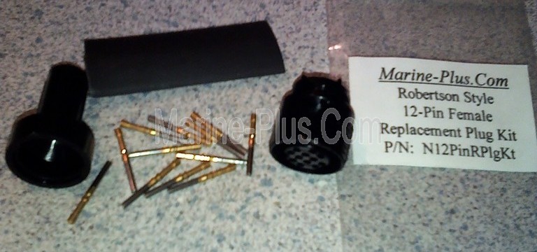 Robertson 12-Pin Female Receptacle Plug Repair Kit w/12 Loose Pins (New, No Wires)
