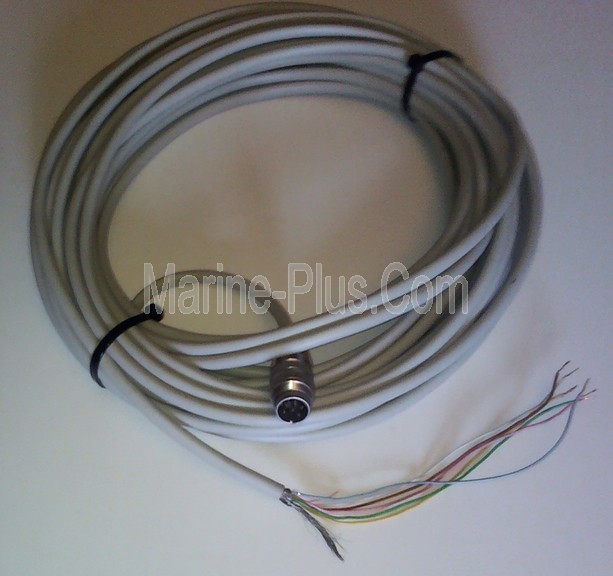 Robertson Simrad Robnet Cable 15 Meter (49 Feet) with ONE Male 6 Pin Connector (NEW, Old Stock)
