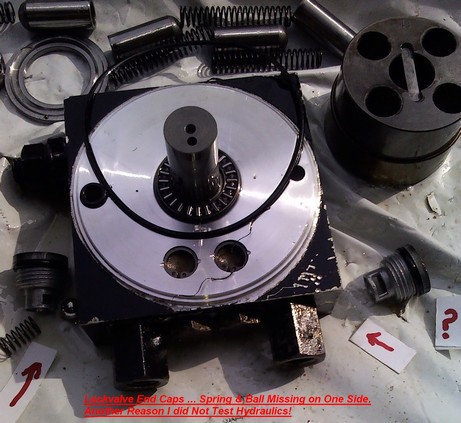 Shuttle Valve End Cap Spring & Ball on Right Missing!