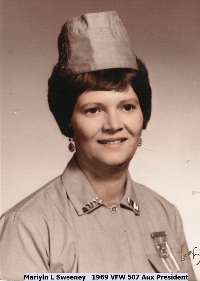 Marilyn Sweeney VFW Post 507 Women Aux President 1969