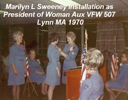 Marilyn L Sweeney Post 507 VFW 1970 Ladies Aux President Installation Lynn MA