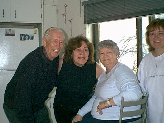 Brother Dick Irvine, Sister June Spear, Lyn & Daughter Daina Vetere in Lynn MA May 2004