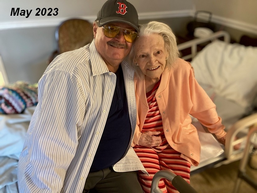 Lyn with Son Wayne May 2023 ... Last Hugs EVER!