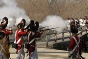 Minute Men Advance Chasing British Troops off North Bridge ... Concord-Lexington Fight April 19, 1775